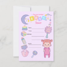 INVITATIE VAN MEISPARTIJEN BABY SHOWER