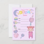 INVITATIE VAN MEISPARTIJEN BABY SHOWER KAART (Voorkant)