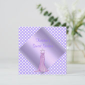 INVITATIE VAN PAARSE PARTIJEN ZESTIG SCHAKELAAR KAART (Staand voorkant)