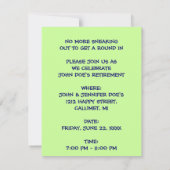 INVITATIE VAN RETIREPARTIJEN GOLFER EZ2 AANGEPAST KAART (Achterkant)