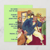 INVITATIE VAN RETIREPARTIJEN GOLFER EZ2 AANGEPAST KAART (Voorkant / Achterkant)