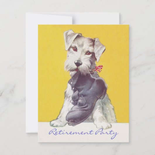 INVITATIE VAN RETIREPARTIJEN Werkopstarten nu Dog  Kaart (Voorkant)