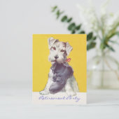 INVITATIE VAN RETIREPARTIJEN Werkopstarten nu Dog  Kaart (Staand voorkant)