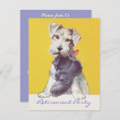 INVITATIE VAN RETIREPARTIJEN Werkopstarten nu Dog  Kaart (Voorkant / Achterkant)