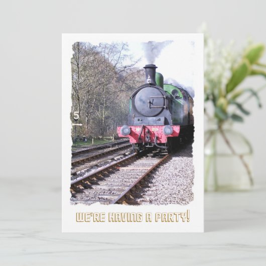 INVITATIE VAN STEAMTREINEN (Staand voorkant)