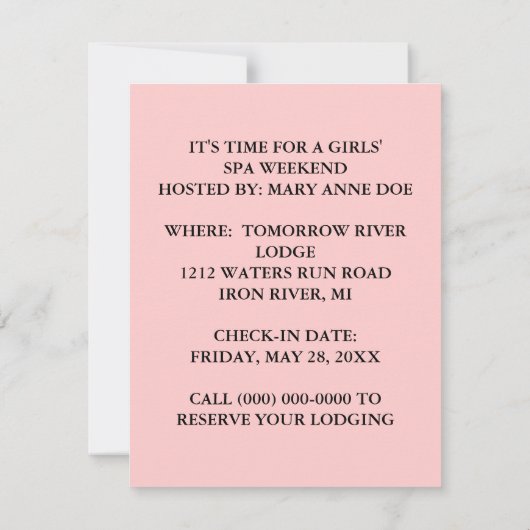 INVITATIE VAN VRIENDEN VAN VROUWEN VICTORIAANS KAART (Achterkant)