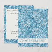 INVITATIE VAN WILLIAM MORRIS-RETIMENT PARTIJ KAART (Voorkant / Achterkant)