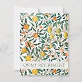 INVITATIE VAN WILLIAM MORRIS-RETIMENT PARTIJ KAART (Voorkant)