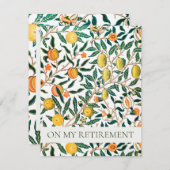 INVITATIE VAN WILLIAM MORRIS-RETIMENT PARTIJ KAART (Voorkant / Achterkant)