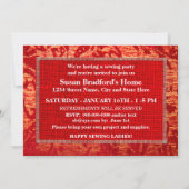 INVITATIE VAN ZWEVEN/KWATERPARTIJEN - RODE FABRIKA KAART (Achterkant)