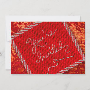 INVITATIE VAN ZWEVEN/KWATERPARTIJEN - RODE FABRIKA KAART