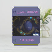 invitatie voor de vissenverjaardag kaart (Staand voorkant)