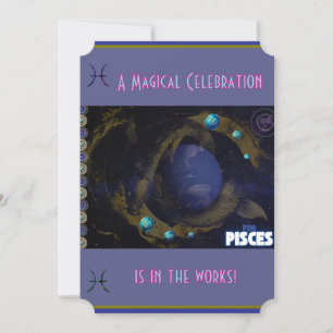 invitatie voor de vissenverjaardag kaart