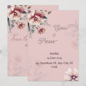 Invitatie wedding kaart (Voorkant / Achterkant)