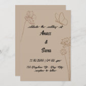Invitatie wedding kaart (Voorkant / Achterkant)