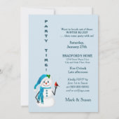 INVITATIE - WINTERBLUES - SNOWMAN - VENSTER KAART (Achterkant)