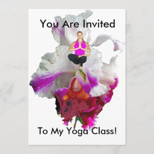 INVITATIE YOGA KLASSE - JONGE POSTURE OP ORCHID KAART
