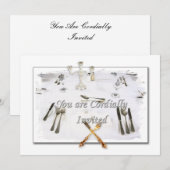 INVITATIEDINERKAARTEN KAART (Voorkant / Achterkant)