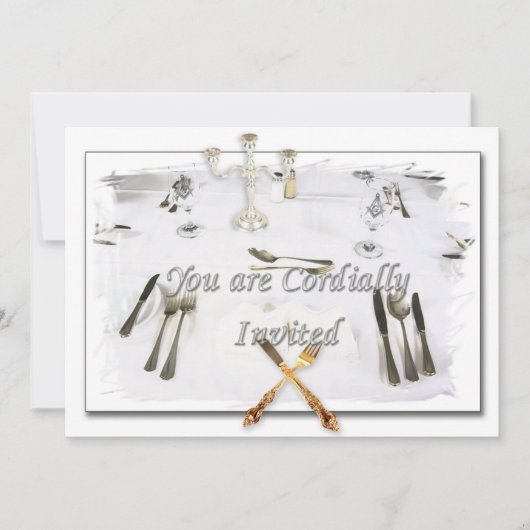 INVITATIEDINERKAARTEN KAART (Voorkant)