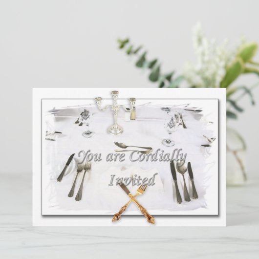 INVITATIEDINERKAARTEN KAART (Staand voorkant)