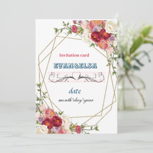 INVITATIEKAART KAART (Staand voorkant)