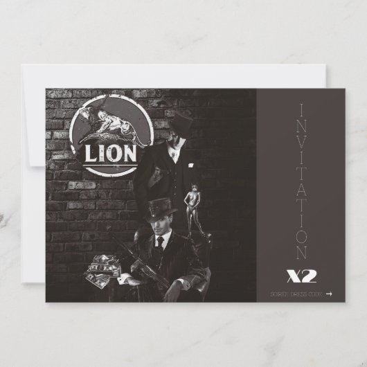 INVITATIEKARTON ORIGIN X2 DRESS PROHIBITIECODE KAART (Voorkant)