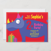 Invitaties bij de geboorte van het Kind van Rhino Kaart (Voorkant)