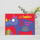 Invitaties bij de geboorte van het Kind van Rhino Kaart (Staand voorkant)