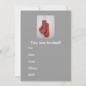 Invitaties, boxinghandschoenen kaart (Voorkant)