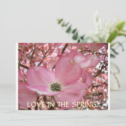 INVITATIES Dogwood Flowers kondiging Kaarten (Staand voorkant)