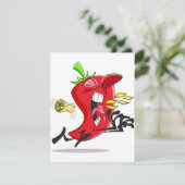 Invitaties door het ademhalen van Chili Pepper Kaart (Staand voorkant)