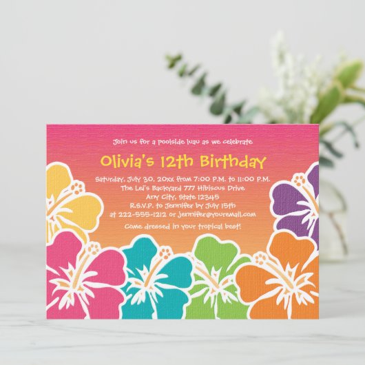 Invitaties elke leeftijd kaart (Staand voorkant)