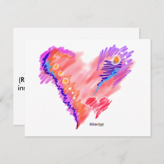 INVITATIES - Heart Felt Kaart (Voorkant / Achterkant)