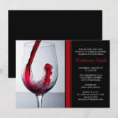 Invitaties in de bridale douche van wijn - Aangepa Kaart (Voorkant / Achterkant)