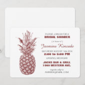 Invitaties in de bridale douche van wijn kaart (Voorkant / Achterkant)