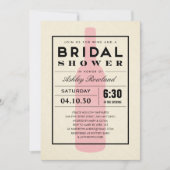 Invitaties in de met wijn behandelde bridale douch kaart (Voorkant)