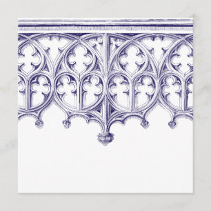 Invitaties in het marineschema Blue Cathedral Kaart