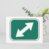 Invitaties met dubbele richtingspijlen kaart (Staand voorkant)