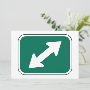 Invitaties met dubbele richtingspijlen kaart