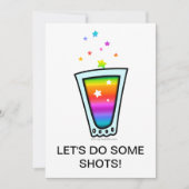 INVITATIES - RAINBOW SHOT GLASS KAART (Voorkant)