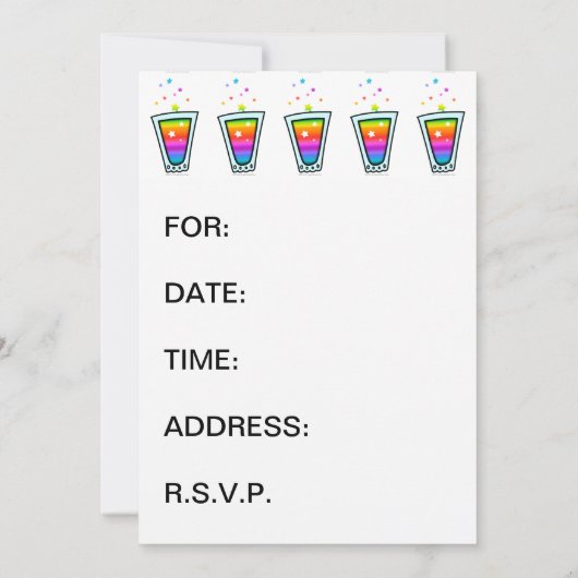 INVITATIES - RAINBOW SHOT GLASS KAART (Achterkant)