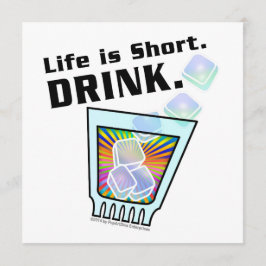 INVITATIES VAN COCKTAIL-PARTIJEN, het leven is kor Kaart