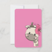 Invitaties van Custom Baby Girl Giraffe Party (Achterkant)