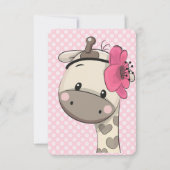 Invitaties van Custom Baby Girl Giraffe Party (Voorkant)