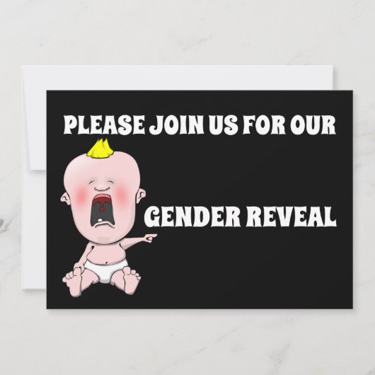 INVITATIES VAN DE baby GENDERVERZOEKSINSTANTIE VAN Kaart (Voorkant)