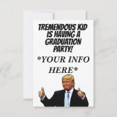 INVITATIES VAN DE DONALD TRUMP SCHOOL GRADUATION A SAVE THE DATE (Voorkant)