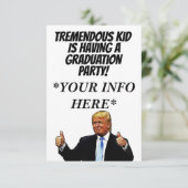 INVITATIES VAN DE DONALD TRUMP SCHOOL GRADUATION A SAVE THE DATE (Staand voorkant)