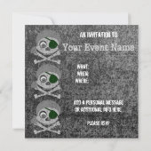 Invitaties van de grijze piraat kaart (Achterkant)