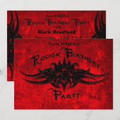 INVITATIES VAN DE GROOTDAGEN VAN ROCKIN - ROOD TAT KAART (Voorkant / Achterkant)