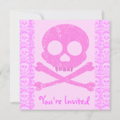 Invitaties van de roze huid kaart (Voorkant)